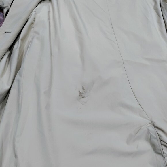 Line and Dot Beige Double Breasted Belted Long Trench Coat Women's Size Small - Picture 13 of 16